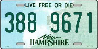 NH license plate 3889671