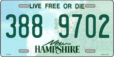 NH license plate 3889702