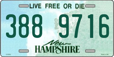 NH license plate 3889716