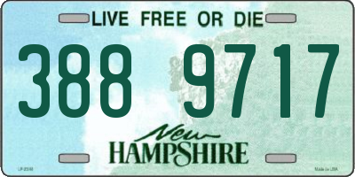 NH license plate 3889717