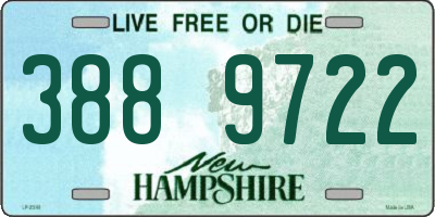 NH license plate 3889722
