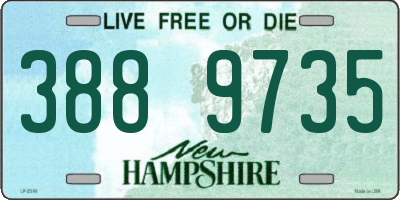 NH license plate 3889735