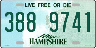 NH license plate 3889741