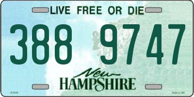 NH license plate 3889747
