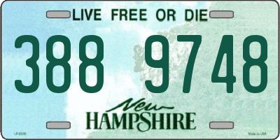 NH license plate 3889748