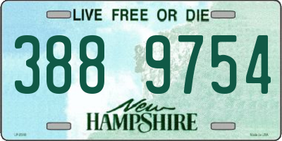 NH license plate 3889754