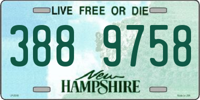 NH license plate 3889758
