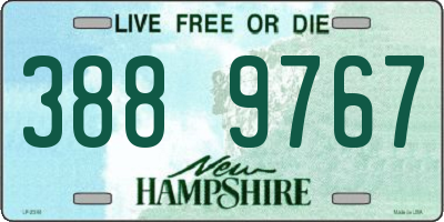 NH license plate 3889767