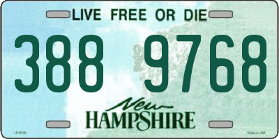 NH license plate 3889768