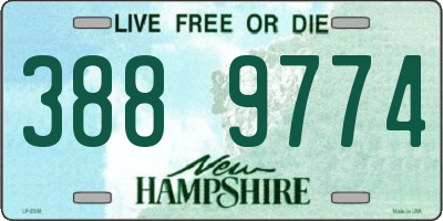 NH license plate 3889774