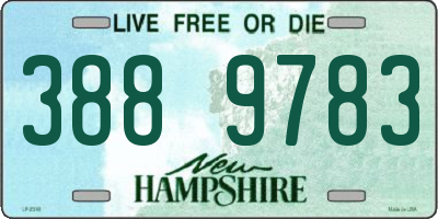 NH license plate 3889783