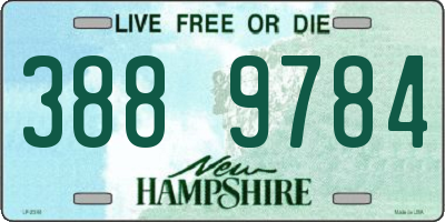 NH license plate 3889784
