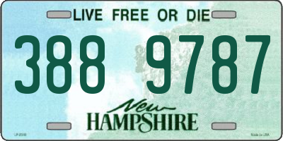 NH license plate 3889787