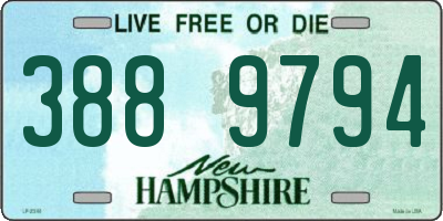 NH license plate 3889794