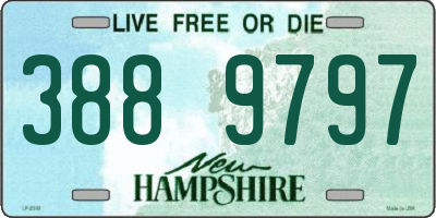 NH license plate 3889797