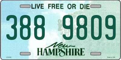 NH license plate 3889809