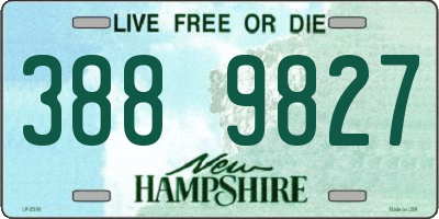 NH license plate 3889827