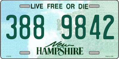 NH license plate 3889842