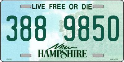 NH license plate 3889850