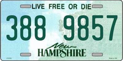 NH license plate 3889857