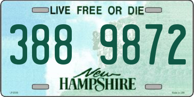 NH license plate 3889872