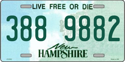 NH license plate 3889882