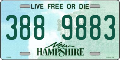 NH license plate 3889883