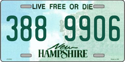 NH license plate 3889906