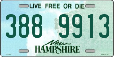 NH license plate 3889913