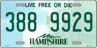 NH license plate 3889929