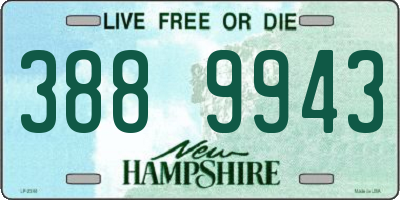NH license plate 3889943