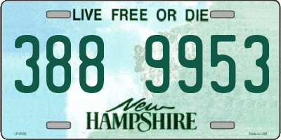 NH license plate 3889953