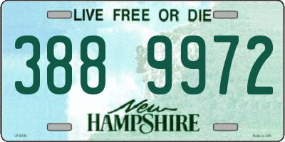 NH license plate 3889972