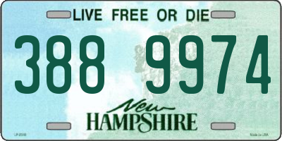 NH license plate 3889974