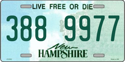NH license plate 3889977