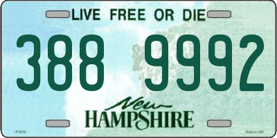 NH license plate 3889992