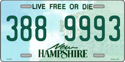 NH license plate 3889993