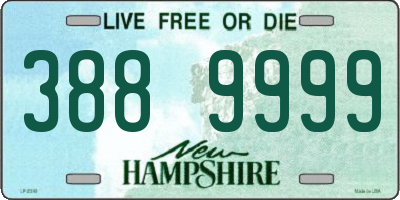 NH license plate 3889999