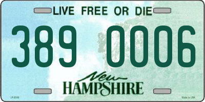 NH license plate 3890006