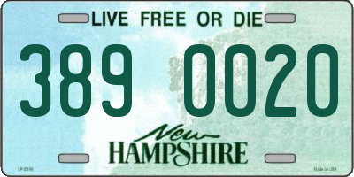 NH license plate 3890020