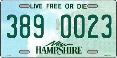 NH license plate 3890023