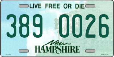 NH license plate 3890026