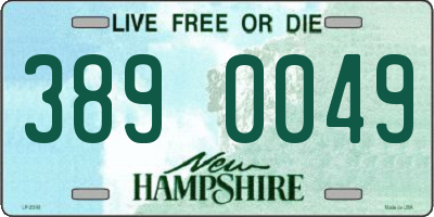 NH license plate 3890049