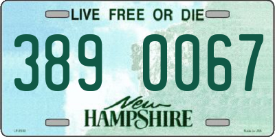 NH license plate 3890067