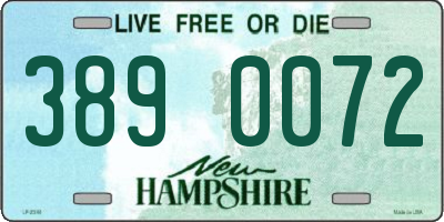 NH license plate 3890072