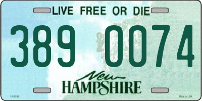 NH license plate 3890074