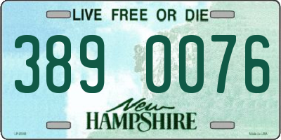 NH license plate 3890076