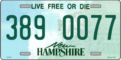 NH license plate 3890077