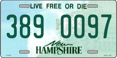 NH license plate 3890097