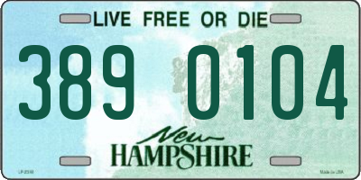 NH license plate 3890104